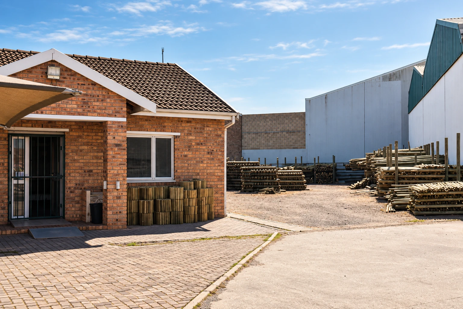 Die Pale Depot team handling timber products